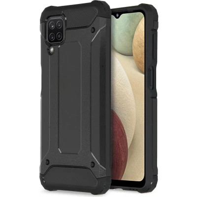 Afbeelding van iMoshion Hoesje Geschikt voor Samsung Galaxy A12 Rugged Xtreme Backcover Zwart