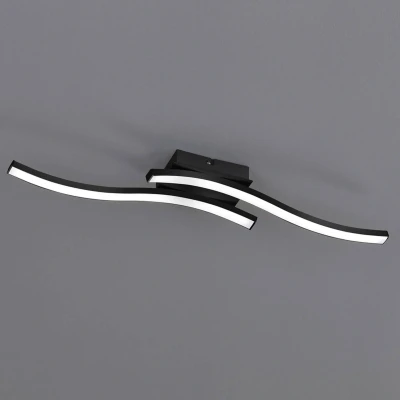 Afbeelding van Reality Route Plafondlamp Mat Zwart 2 lichts