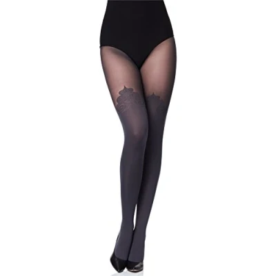 Afbeelding van Merry Style MS GB 389 Dames Panty 60 DEN Overknee Look Polyamide Grafiet S