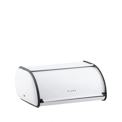 Afbeelding van PLINT Bread Box met roestvrij staal Body Metal Home Storage Bin voor Keuken Counter, extra grote broodtrommel schuifdeksel, brooddoos deksel, baksteenopbergcontainer, wit