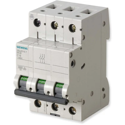 Afbeelding van Zekeringautomaat 3 polig 20 A 400 V Siemens 5SL6320 6