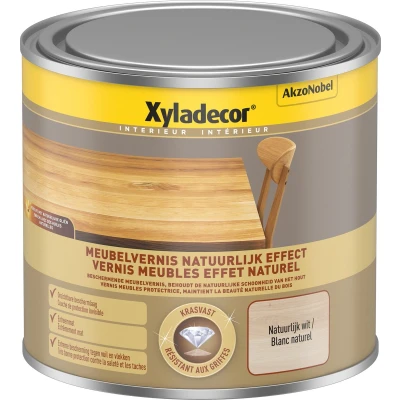 Afbeelding van Xyladecor Meubelvernis Natuurlijk Effect Wit 0.5L
