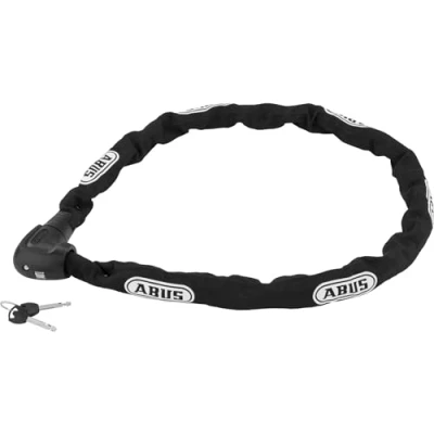 Image de ABUS Antivol à chaîne Steel O Chain 9809K pour vélo avec cylindre XPlus protéger contre les manipulations Niveau de sécurité 12 9 mm d&#039;épaisseur 140 cm long Noir