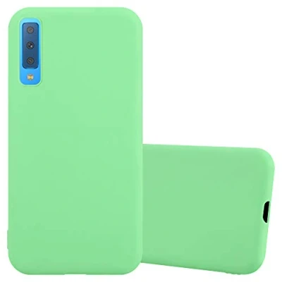 Afbeelding van Cadorabo Hoesje geschikt voor Samsung Galaxy A7 2018 in CANDY PASTEL GROEN Beschermhoes gemaakt van flexibel TPU silicone Case Cover