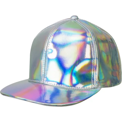 Afbeelding van Boland Pet Holo Zilver Verstelbaar Volwassenen Unisex Old School 90&#039;s Festival