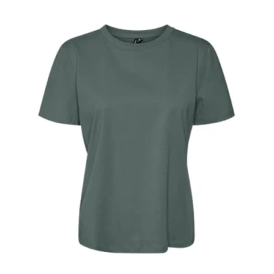 Image de VERO MODA Vmpaulina Ss Ga JRS Noos T shirt pour femme, Baume Green, M