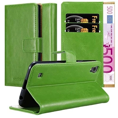 Afbeelding van Cadorabo Hoesje geschikt voor LG X POWER in GRAS GROEN Beschermhoes met magnetische sluiting, standfunctie en kaartvakje Book Case Cover Etui