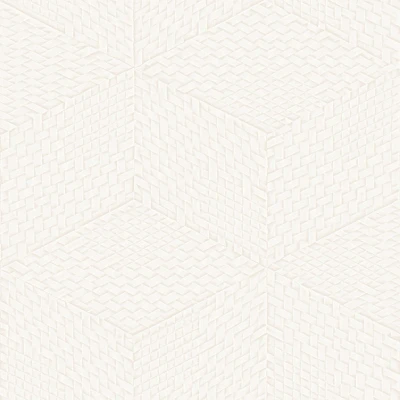 Afbeelding van Dutch Wallcoverings Exclusive Threads Cube Stitch White TP422951