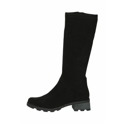 Afbeelding van Caprice Plateaulaarzen, Dames, Maat: 38.5, Black stretch Textiel