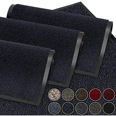 Afbeelding van GadHome deurmat Blauw 40x60 cm entree waterdicht wasbaar slijtvast vuilvanger Antislip voor voordeur, gang, entree, keuken, slaapkamer