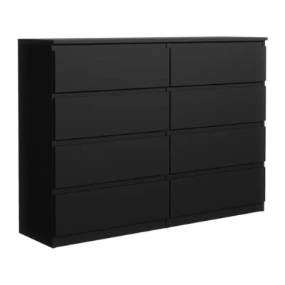Afbeelding van MebLocker Commode met 8 laden van 120 cm, ideaal voor woonkamer, slaapkamer, kinderkamer, tienerkamer en kantoor, moderne stijlvolle oplossing opslag