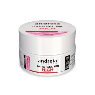 Afbeelding van Andreia Professionele tweefasige 2 in 1 led en uv gel builder, hoge viscositeit voor harde sterke nagels, opbouwgel roze, 44 g