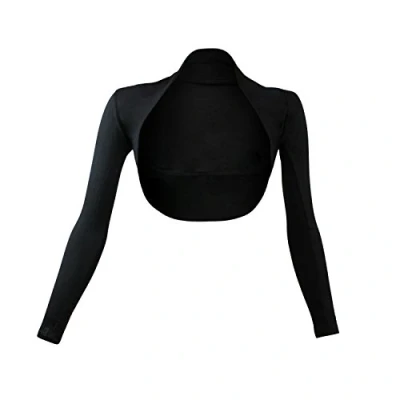 Afbeelding van gloop Bolero met lange schouders, Aermel Bolero/, meerkleurig, zwart.