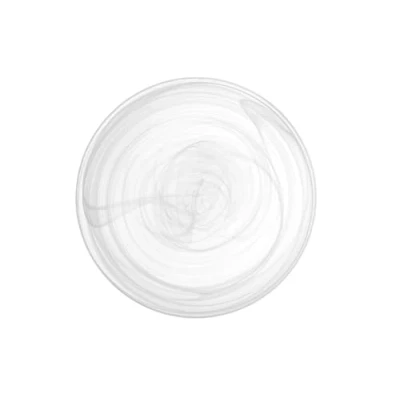 Afbeelding van H&amp;h Set van 6 platte borden glas, wit, 27,5 cm