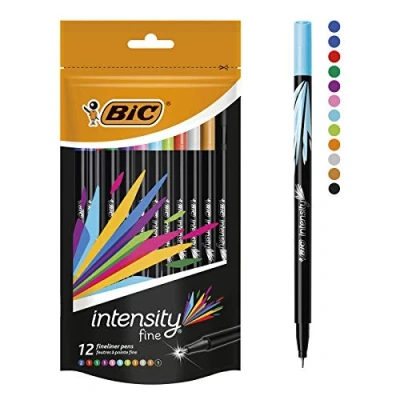 Afbeelding van Fineliner bic intensity 0.4mm ass Blister a 12 stuk