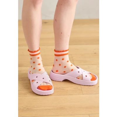 Afbeelding van Crocs Womens Cross Strap Badslippers, Dames, Maat: 34/35, Pink milk Kunststof