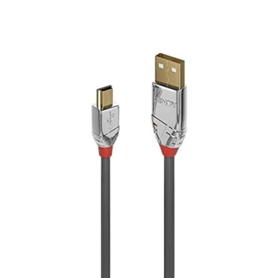 Afbeelding van LINDY USB kabel 2.0 A stekker, mini B stekker 7.50 m Grijs 36635