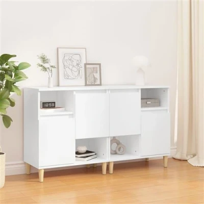 Afbeelding van vidaXL Dressoirs 2 st 60x35x70 cm bewerkt hout wit