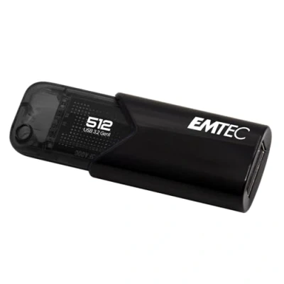 Afbeelding van Emtec B110 Click Easy 3.2 USB Flash Drive 512GB Type A Gen 2 (3.1 2) zwart