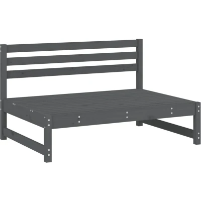 Afbeelding van Tuinmiddenbank 120x80 cm massief grenenhout grijs