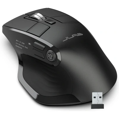 Afbeelding van JLAB Epic Ergonomische Muis Rechtshandig Draadloos Bluetooth USB Verbindt 3 devices tegelijkertijd Stil ontwerp