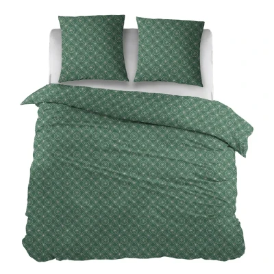 Afbeelding van Snoozing Champignons Dekbedovertrek Tweepersoons 200x200/220 cm Groen