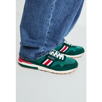 Afbeelding van Pepe Jeans Kingston Heritage Sneakers laag, Heren, Maat: 46, Ivy green Leer en textiel