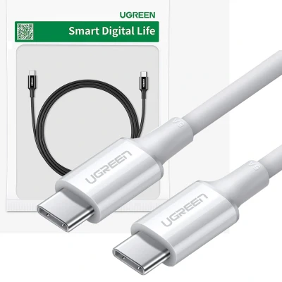 Afbeelding van Ugreen US300 100W USB C kabel 2M laptop oplaadkabel PD 5A Wit