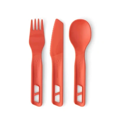 Afbeelding van Sea to Summit Passage Cutlery Set [3 Piece] Orange Bestekset