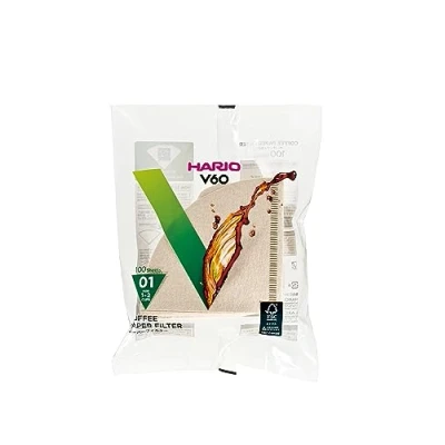 Afbeelding van HARIO V60 Koffiefilters 01 Size Bruin 100 stuks