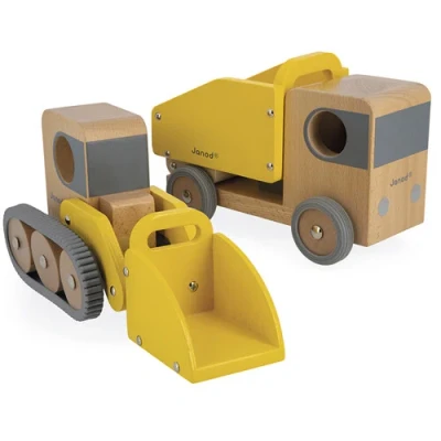Afbeelding van Janod Bolid DUMP Truck AND Bulldozer Zandspeelgoed voor kinderen, Maat: One Size, Multi coloured