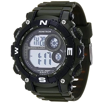 Afbeelding van Armitron Sport Herenhorloge, kwarts, sport, armband van kunststof, Militair Groen,