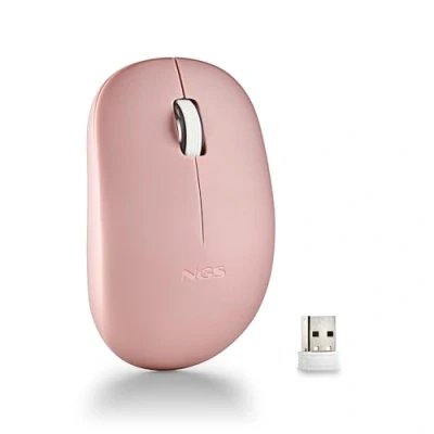 Image de NGS Fog Pro Souris droitiers et gauchers optique 2 boutons sans fil 2.4 GHz récepteur USB rose Pour la vente au détail boîte de suspension