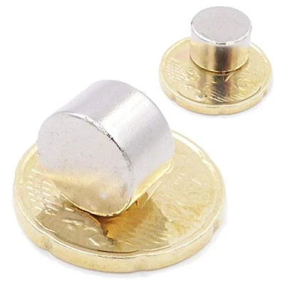 Afbeelding van Brudazon 10 mini schijfmagneten 12 x 8 mm N52 sterke neodymium magneten extra voor modelbouw, foto, wit wandbord, handwerk schijf
