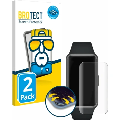 Afbeelding van BROTECT Screenprotector voor Huawei Band 6 Folie Beschermfolie transparant volledig dekking (2 Stuks)