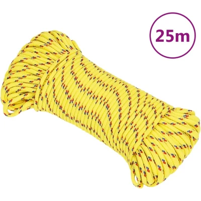 Afbeelding van VidaXL Boottouw 5 mm 25 m polypropyleen geel
