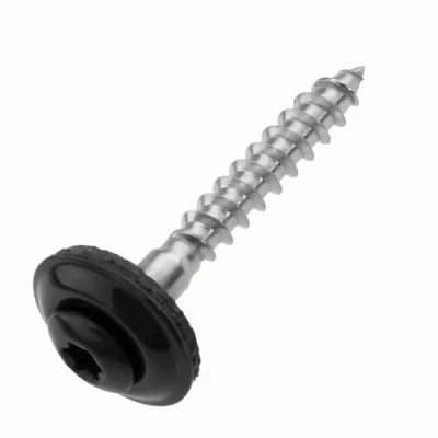 Afbeelding van 25 stuks A2 roestvrijstalen waterdichte schroeven met EPDM afdichtring 15 mm 4,5 x 60 antraciet RAL 7016 TX20