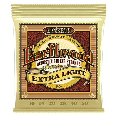 Afbeelding van Ernie Ball Earthwood Acoustic 80/20 Extra Light 2006 Gitaarsnaren voor westerngitaar .010 .050