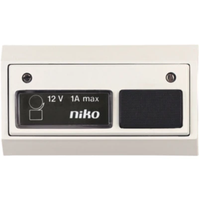 Afbeelding van Niko Toegangscontrole deurbel 12V 1A incl. lamp, wit/wit