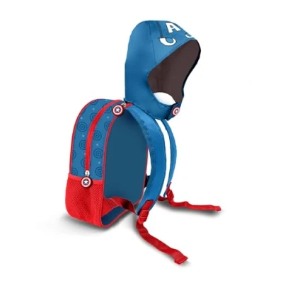 Afbeelding van Karactermania Marvel Captain America Hooded Rugzak Backpack Rugtas Blauw