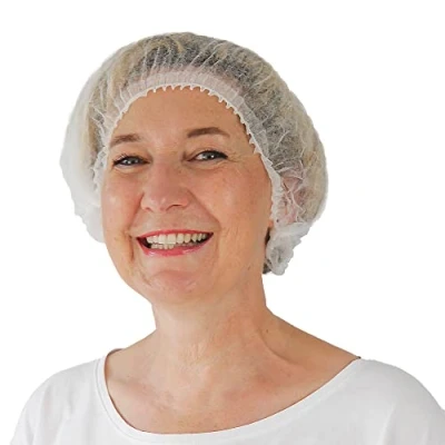 Image de ARNOMED charlotte cheveux jetable, jetable blanc, aliemntaire 100 pcs, 52 cm charlottes jetables cheveuxs pour la cuisine ou le dentiste, bonnnet hommes/femmes