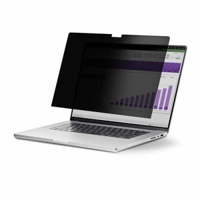Image de StarTech.com Filtre de confidentialité pour Écran Tactile 16:10 14,1&quot; ordinateur portable (horizontal) à double sens adhésif, languettes charnière, charnières bascule 14.1&quot; noir