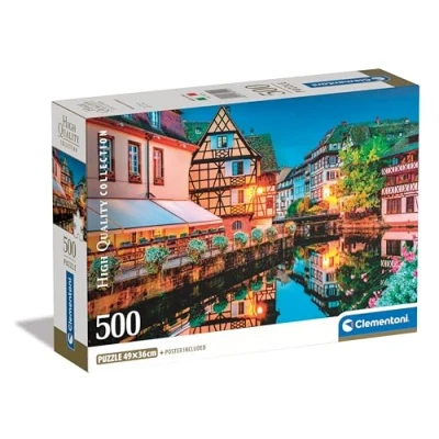 Afbeelding van Clementoni Puzzel 500 Stukjes High Quality Collection Strasbourg Old Town Compacte doos voor volwassenen