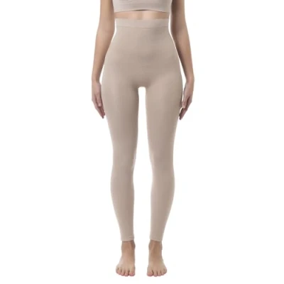 Afbeelding van FarmaCell 133 Anti cellulitis Massage Leggings met hoge taille voor dames, Poeder