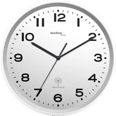 Afbeelding van WT 8500 zilver radio wandklok