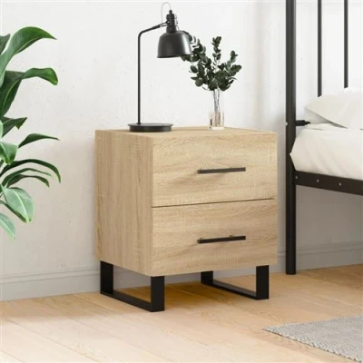 Afbeelding van vidaXL Nachtkastje 40x35x47,5 cm bewerkt hout sonoma eikenkleurig