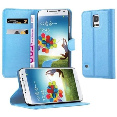 Afbeelding van Cadorabo Hoesje geschikt voor Samsung Galaxy S5 / NEO in PASTEL BLAUW Beschermhoes met magnetische sluiting, standfunctie en kaartvakje Book Case Cover Etui