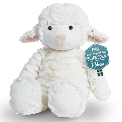 Afbeelding van Mollis Knuffeldier schaap, 36 cm, zacht pluche voor kinderen en baby&#039;s
