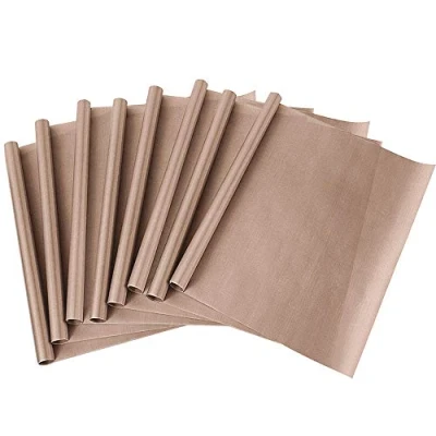 Afbeelding van Premium bakfolie, set van 8 stuks, 40 x 60 cm, 260 graden herbruikbaar, hittebestendig, antiaanbaklaag, op maat te snijden en vaatwasmachinebestendig, voor gegrilde levensmiddelen