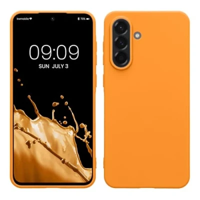 Afbeelding van kwmobile telefoonhoesje geschikt voor Samsung Galaxy A56 5G Hoesje smartphone Back cover in fruitig oranje